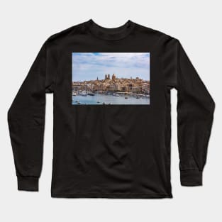 Cityscape of Senglea, Malta Long Sleeve T-Shirt